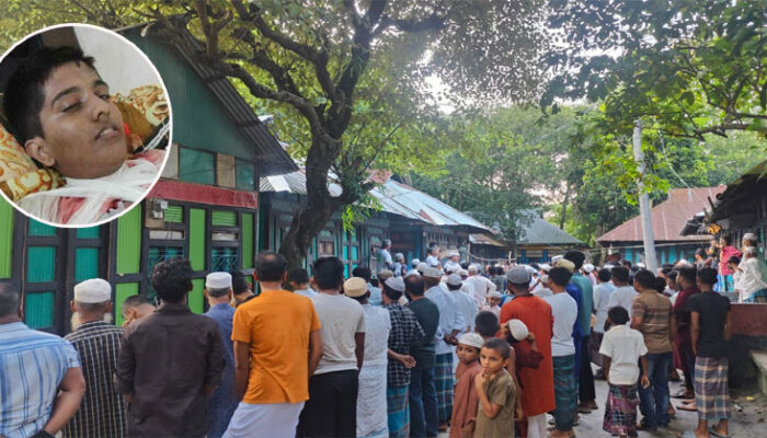 হাজীগঞ্জে দুই গ্রামের সংঘর্ষে নিহত সাইমনের ফরিদগঞ্জ দাফন