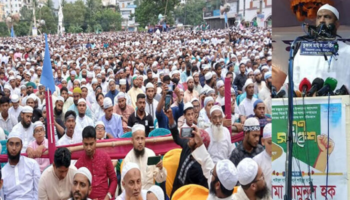 আমরা পালাইনি, পালিয়েছে ইতিহাসের গণহত্যাকারী জালিম শেখ হাসিনা : মামুনুল হক