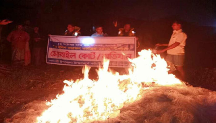 মতলব উত্তরে পুলিশ ও মৎস্য অফিসারদের উপর দুর্বৃত্তদের হামলা