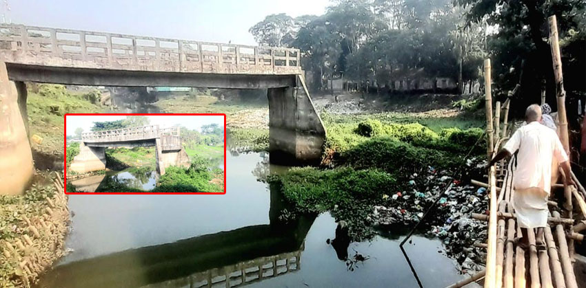 <span>ভোগান্তিতে ১০ গ্রামের মানুষ / </span>মতলবে সড়ক ছাড়াই দাঁড়িয়ে আছে ৬৮ লাখ টাকার সেতু!