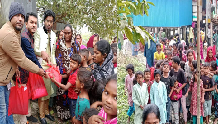 চাঁদপুরে বেদে পল্লীতে শীতার্ত শিশু-কিশোরদের মাঝে শীতবস্ত্র বিতরণ