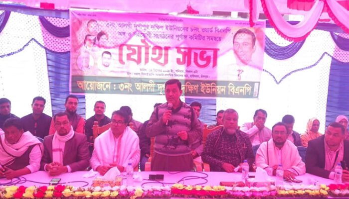 হাইমচরে আলগী দক্ষিণ ইউনিয়নের ওয়ার্ড বিএনপির যৌথ সভা