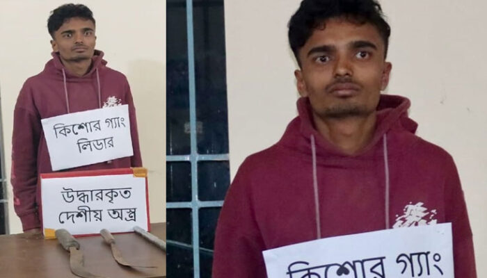 চাঁদপুরে সেনাবাহিনীর হাতে কিশোর গ্যাং লিডার সবুজ আটক