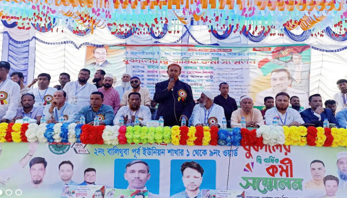 ফরিদগঞ্জ ২নং বালিথুবা ইউনিয়ন যুবদলের দ্বি-বার্ষিক কর্মী সম্মেলন অনুষ্ঠিত