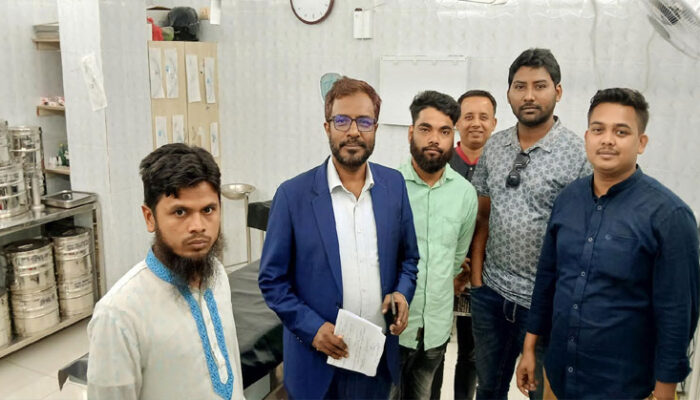 চাঁদপুর মাদকদ্রব্য নিয়ন্ত্রণ অধিদপ্তরের হাসপাতাল ক্লিনিকে পরিদর্শন
