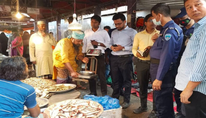 শাহরাস্তিতে প্রশাসনের অভিযানে জাটকা ইলিশ ব্যবসায়ীকে অর্থদণ্ড