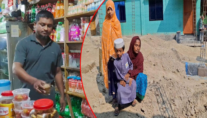 হাইমচরে থানার সামনে চায়ের দোকানীর প্রভাবে নাজেহাল বাড়ীর লোকজন