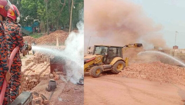 দূষণরোধী অভিযানে হাজীগঞ্জে চার ইটভাটা বন্ধ ঘোষণা