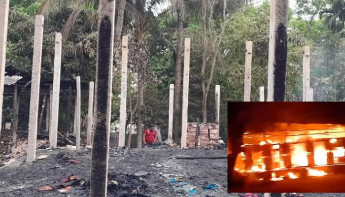 মতলব উত্তরে ভয়াবহ অগ্নিকাণ্ডে নিঃস্ব একটি পরিবার