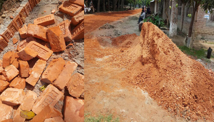 শাহরাস্তিতে সড়ক নির্মাণে দুর্নীতির অভিযোগ, কাজ বন্ধ করল যুব সমাজ