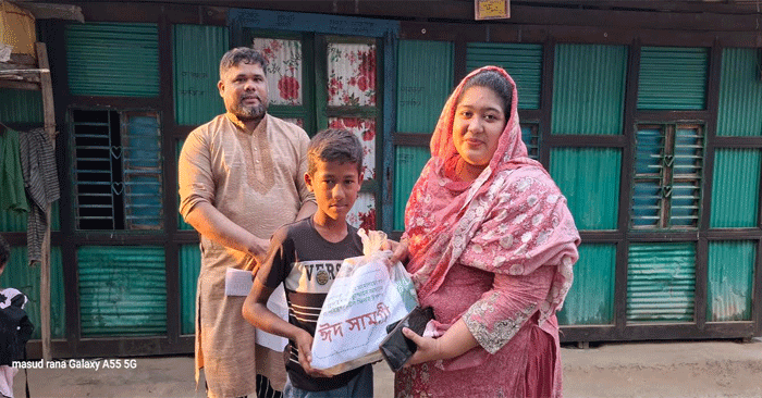 শাহরাস্তিতে ছাত্র আন্দোলনের ১৪ ব্যক্তি পেল ঈদ শুভেচ্ছা 