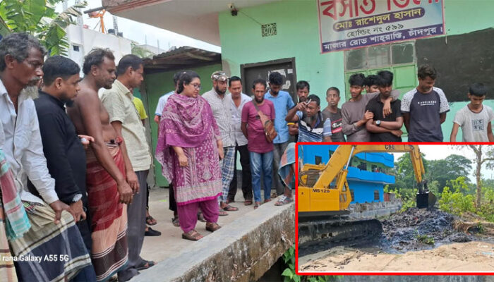 ২৭ বছর পর শাহরাস্তি পৌরসভার পয়ঃনিষ্কাশন সংস্কারে হাত দিলেন ইউএনও