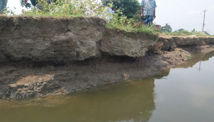 মেঘনা ধনাগোদা নদীর ভাঙ্গন আতঙ্কে ৩ হাজার বাসিন্দা
