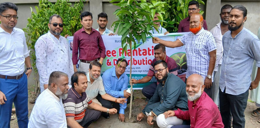 চাঁদপুর সেন্ট্রাল রোটারি ক্লাবের উদ্যোগে বৃক্ষরোপণ ও বিতরণ কর্মসূচি