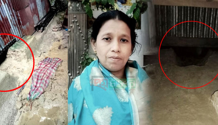 শাহমাহমুদপুরে সিঁধ কেটে বসত ঘরে ঢুকে নারীকে কুপিয়ে জখম
