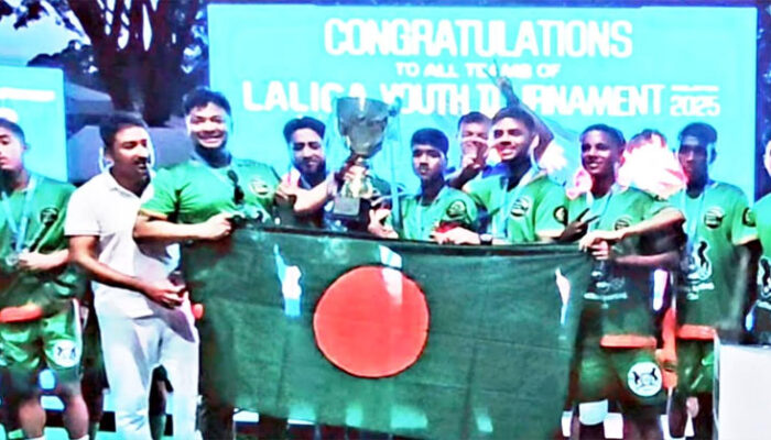মালয়েশিয়ায় লা-লিগা ইয়ুথ টুর্নামেন্টে প্রথমবারেই ইতিহাস গড়ল চাঁদপুরের জাফরানি স্পোর্টিং ক্লাব