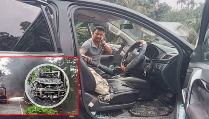 পুলিশের পর এবার গোপালগঞ্জে ইউএনওর গাড়িতে হামলা