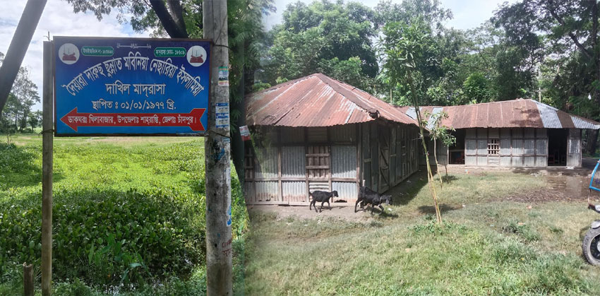 অর্ধশতাব্দী পেরিয়ে এখনও জরাজীর্ণ শাহরাস্তি দৈয়ারা মাদরাসায় টিনের ঘরেই পাঠদান
