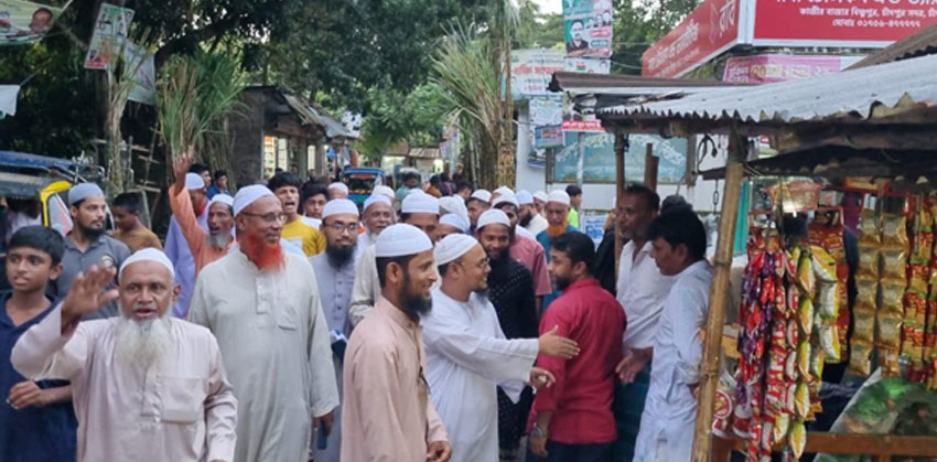 চাঁদপুরে ইসলামী আন্দোলনের প্রার্থী-জয়নাল আবেদীনের গণসংযোগ