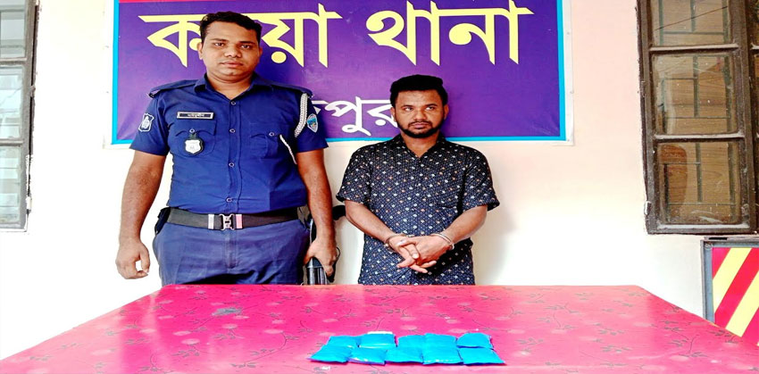 কচুয়ায় বিপুল পরিমাণ ইয়াবাসহ এক মাদক ব্যবসায়ী আটক