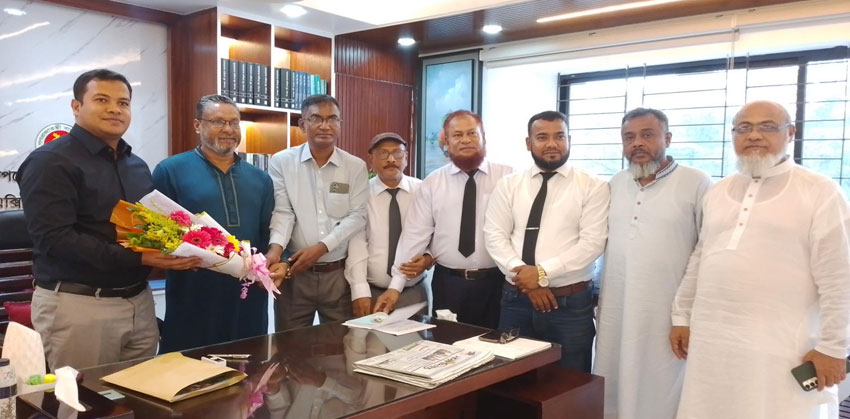 চাঁদপুর সদর নবাগত ইউএনও’র সাথে উপজেলা বিএনপির সৌজন্য সাক্ষাৎ
