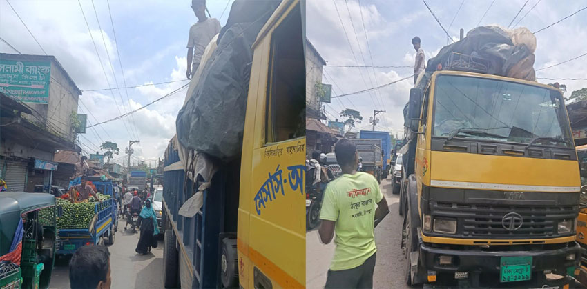 শাহরাস্তিতে ট্রাকচালককে ৫ হাজার টাকা অর্থদন্ড ও মুচলেকা