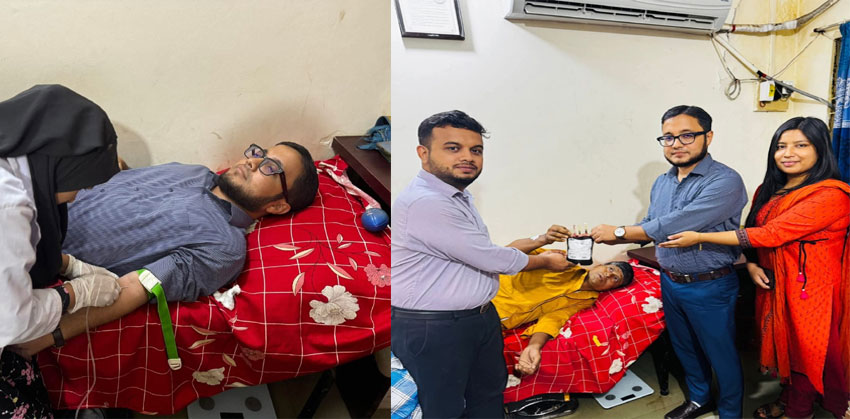 হাজীগঞ্জে ইউএনও’র দৃষ্টান্ত: ব্যস্ত অফিস ছেড়ে ছুটে গিয়ে রক্তদান, জীবন বাঁচালেন দরিদ্র রোগীর
