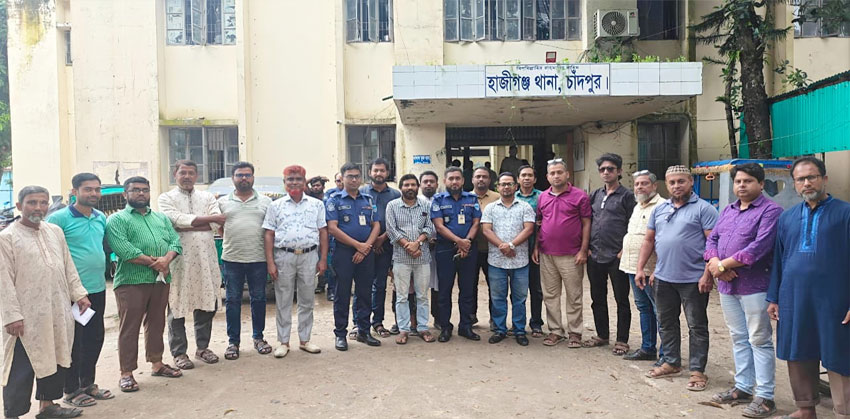 হাজীগঞ্জ প্রেসক্লাব নেতৃবৃন্দের সাথে ওসির মতবিনিময়