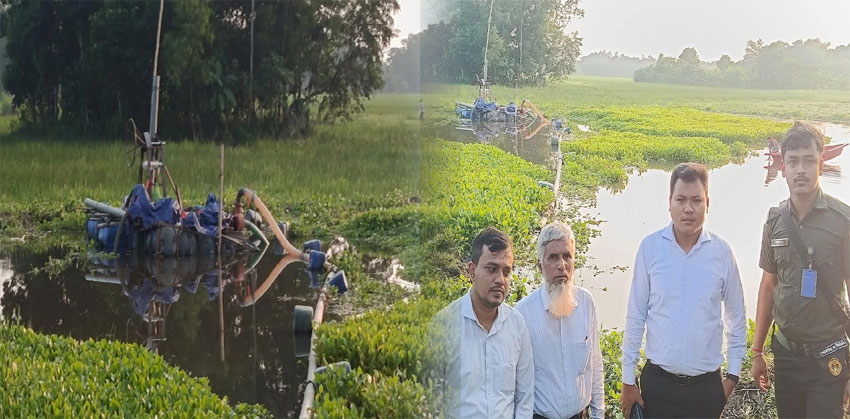 শাহরাস্তিতে অবৈধ ড্রেজার মেশিনের সংযোগ বিচ্ছিন্ন করল প্রশাসন