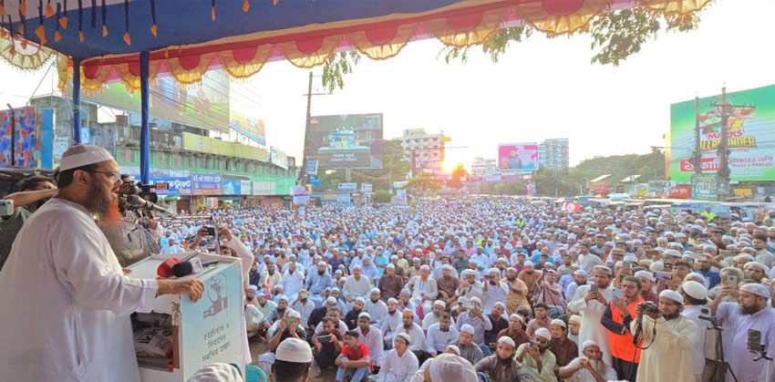 পিআর নিয়ে কোনো প্রকার টালবাহানা দেশের মানুষ বরদাশত করবে না : চাঁদপুরে মুফতি ফয়জুল করীম