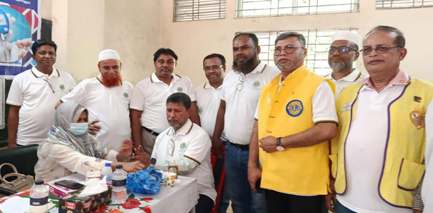 লায়ন ক্লাব অব চাঁদপুর রূপালীর উদ্যোগে সহস্রাধিক রোগীর ফ্রি চিকিৎসা সেবা প্রদান