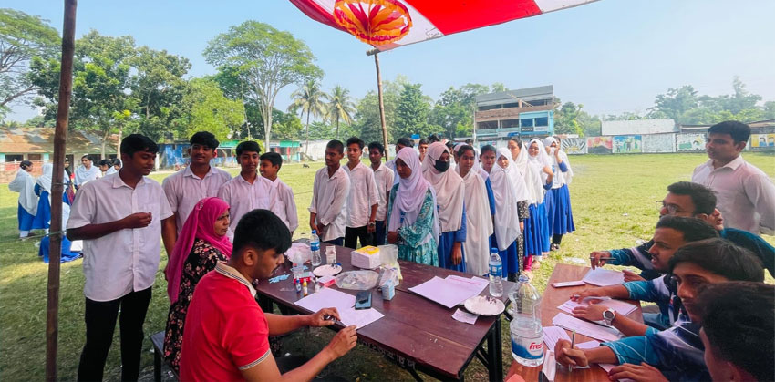 শোরসাকে সেবার আলো ইউথ ফাউন্ডেশনের ফ্রি ব্লাড গ্রুপ ক্যাম্পেইন