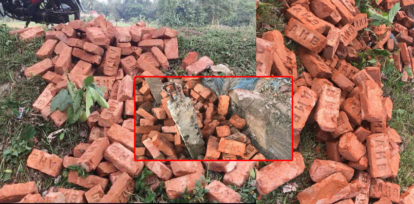হাজীগঞ্জে ৬৭ লাখ টাকার সড়ক নির্মাণে নিম্নমানের ইটের ব্যবহার, স্থানীয়দের ক্ষোভ