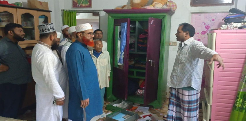 হাইমচরে শিক্ষক দম্পতির বাসায় ডাকাতি: খোজখবর নিতে ছুটে গেলেন জামায়াত এমপি প্রার্থী