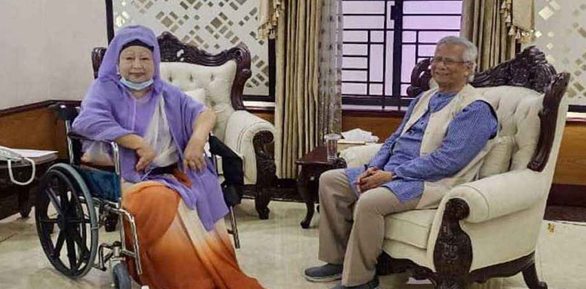খালেদা জিয়ার সাথে প্রধান উপদেষ্টার একান্ত আলাপ