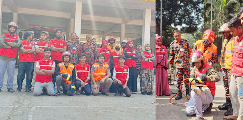হাজীগঞ্জে ভূমিকম্প মোকাবিলায় ফায়ার সার্ভিসের প্রস্তুতি মহড়া