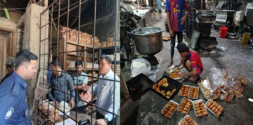 শাহরাস্তিতে অস্বাস্থ্যকর পরিবেশে খাদ্য প্রস্তুতের দায়ে বেকারিকে অর্থদণ্ড