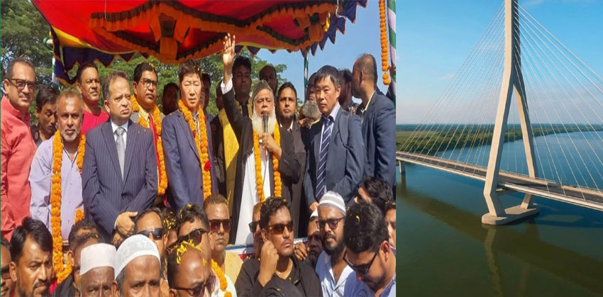 মতলব-গজারিয়া ঝুলন্ত সেতু প্রকল্প পরিদর্শনে কোরিয়ান প্রতিনিধি দল