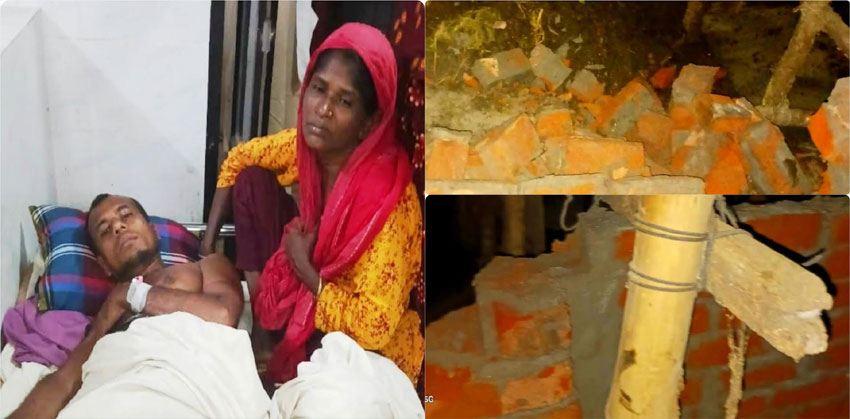 চাঁদপুর বাগাদীতে সম্পত্তিগত বিরোধে বাড়িতে হামলা, নারীসহ আহত-৩