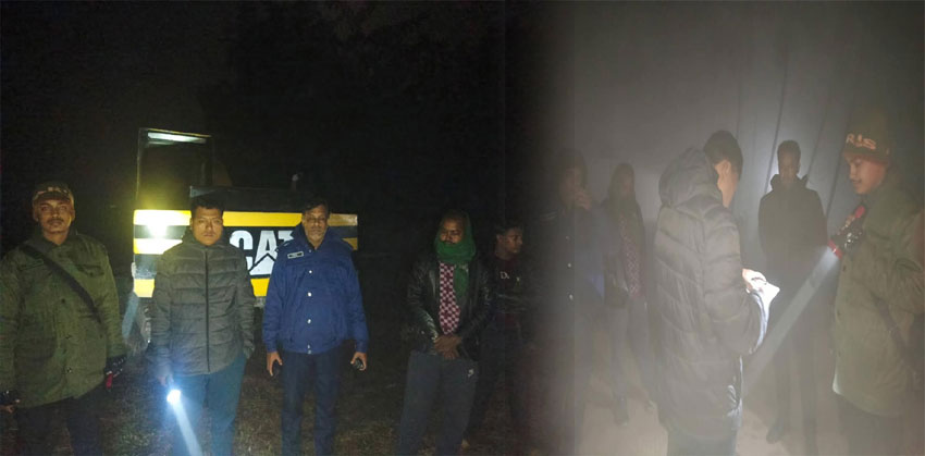 গভীর রাতে কৃষি জমি রক্ষায় শাহরাস্তি এসিল্যান্ড হিল্লোল চাকমার অভিযান