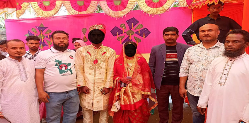 অসচ্ছল পরিবারের মেয়ের বিয়ে দিলেন বিএনপি নেতা বাদশা মিয়া