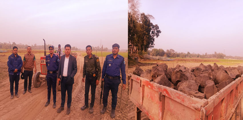 শাহরাস্তিতে ফসলি জমির মাটি কাটায় ট্রাক্টর মালিককে ১ লাখ টাকা জরিমানা