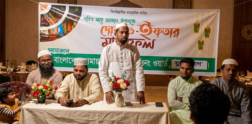 চাঁদপুর শহরে ওয়ার্ড জামায়াতের যুব বিভাগের ইফতার মাহফিল সম্পন্ন