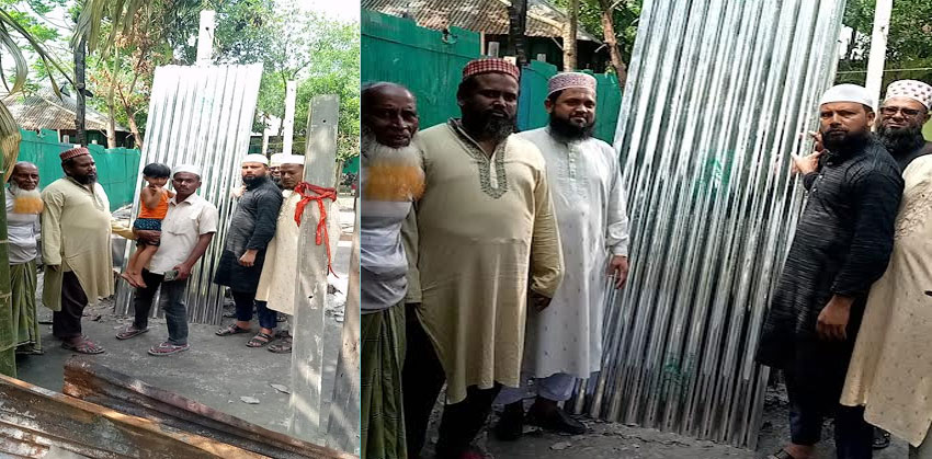 হাজীগঞ্জ দ্বাদশগ্রামে অগ্নিকাণ্ডে ক্ষতিগ্রস্ত রাব্বির ঘর নির্মাণে টিন দিলো জামায়াত