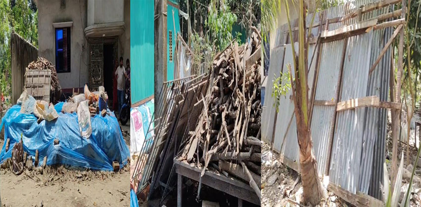 ফরিদগঞ্জে বসতঘরে হামলা-ভাঙচুর, টিনের ঘর ভেঙে মালামাল লুটের অভিযোগ