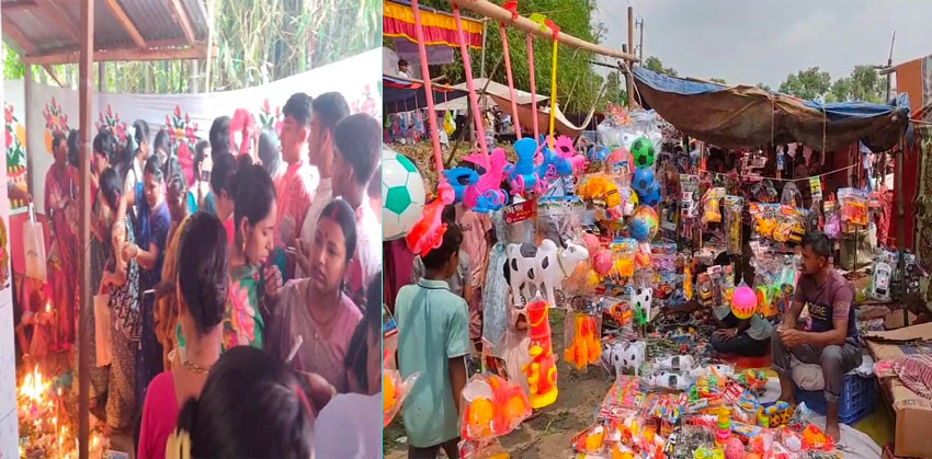 কচুয়ায় শত বছর  বৈশাখী মেলায় দর্শনার্থীদের উপচেপড়া ভিড়