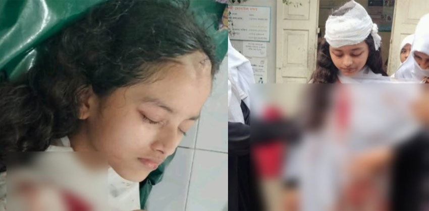 মতলবে নির্মাণাধীন ভবন থেকে ইট পড়ে মাদ্রাসা শিক্ষার্থী গুরুতর আহত