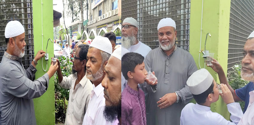 চাঁদপুর শহরের শপথ চত্বরে পানির ফিল্টার স্থাপন