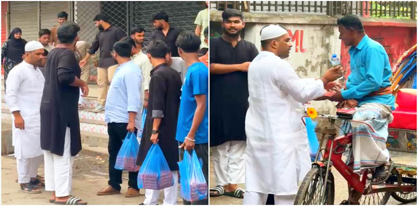 চাঁদপুরে শ্রমজীবী মানুষের মাঝে মোশাররফ ফাউন্ডেশনের খাবার বিতরণ