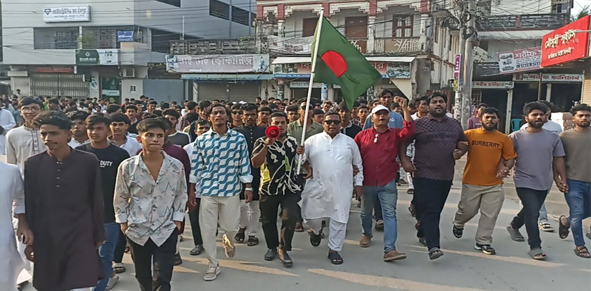 তারেক রহমানের আগমন উপলক্ষে হান্নান মিয়াজীর নেতৃত্বে চাঁদপুরে স্বাগত মিছিল